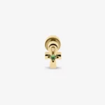 Ankh-Piercing mit Smaragd